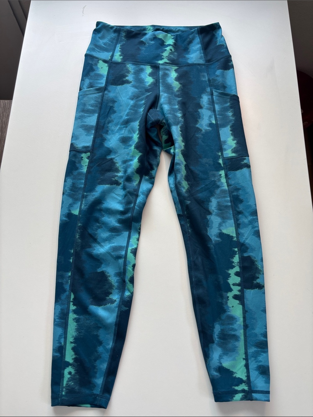 MeUndies Blue Teal Tie-Dye High-Rise Leggings -680sku